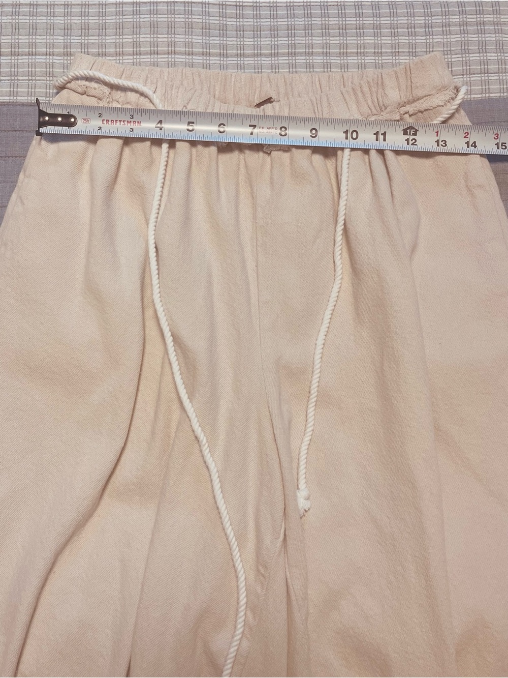 FREE PEOPLE Wide Leg Ivory Kayden Barrel Pants Small Drawstring rope harem crop - Picture 14 of 16